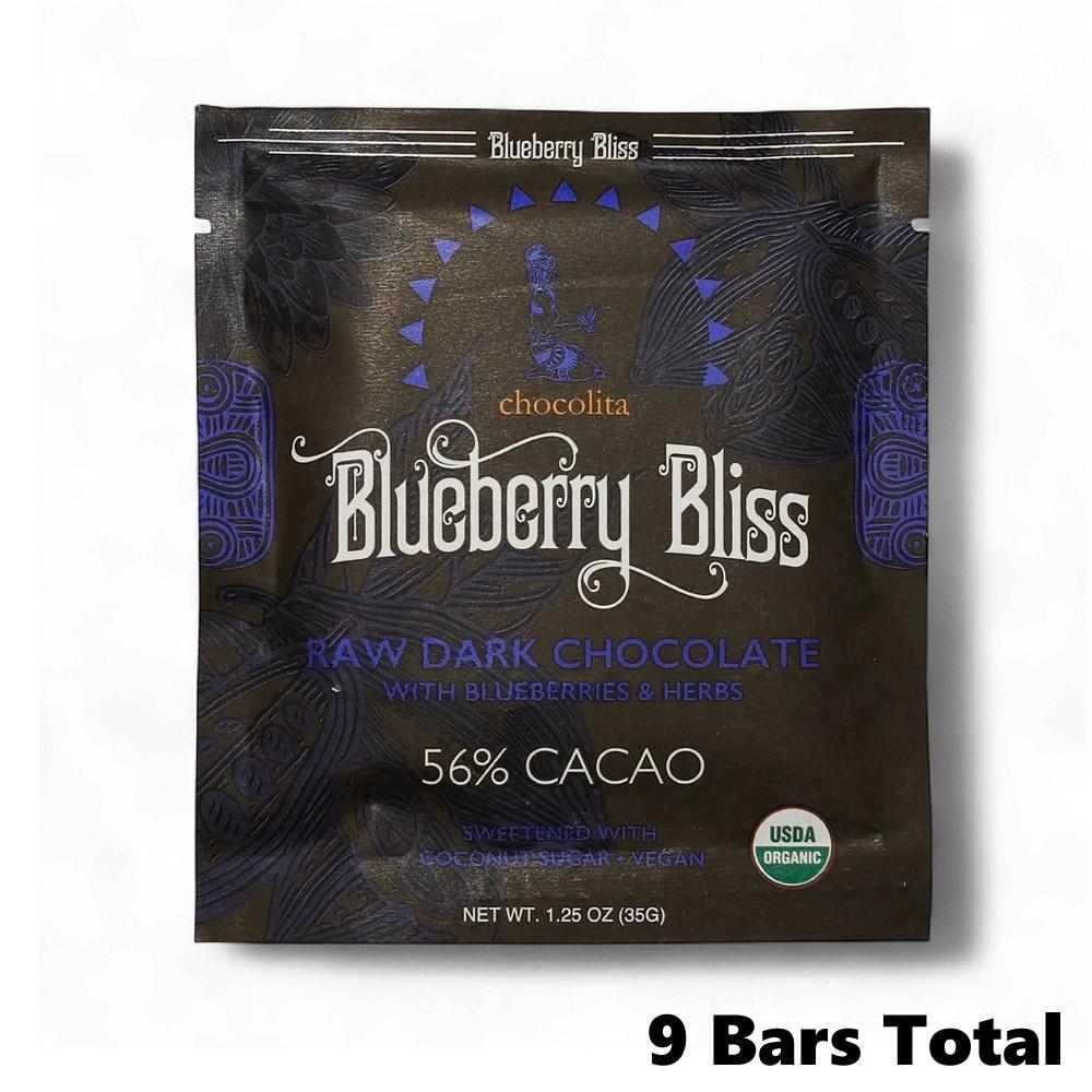 Chocolita Bliss – Blueberry Bliss Raw Dark Chocolate Bar